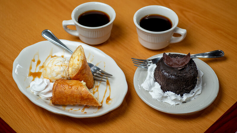 Desserts and coffee beverages